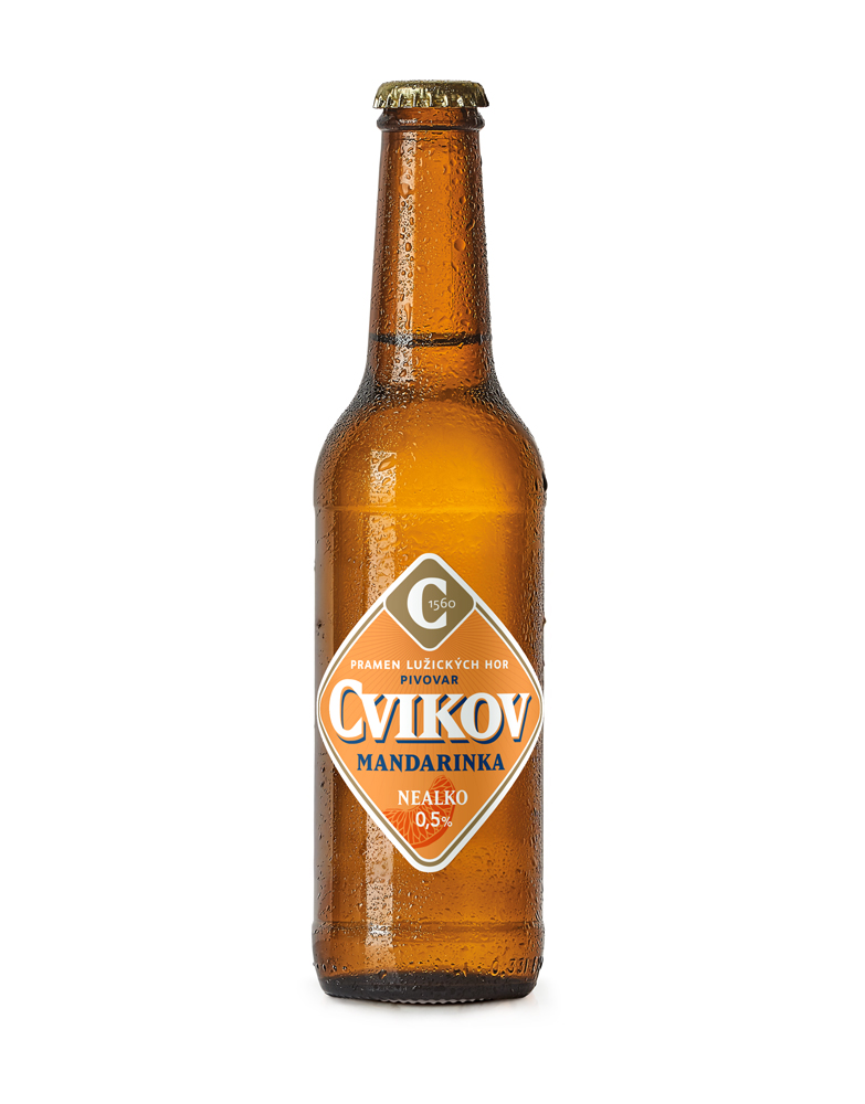 Nealkoholické pivo Mandarinka 0,5l sklo